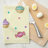 Macaroons Cupcakes Lollipops en Donuts Theedoek (Quarter Fold)