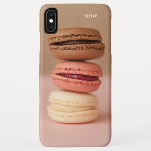 Macaroons hoesjes voor aangepaste monogram (Achterkant)