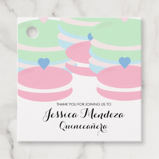 Macaroons Kwadijn Sweet 16 Bedankjes Labels (Voorkant)