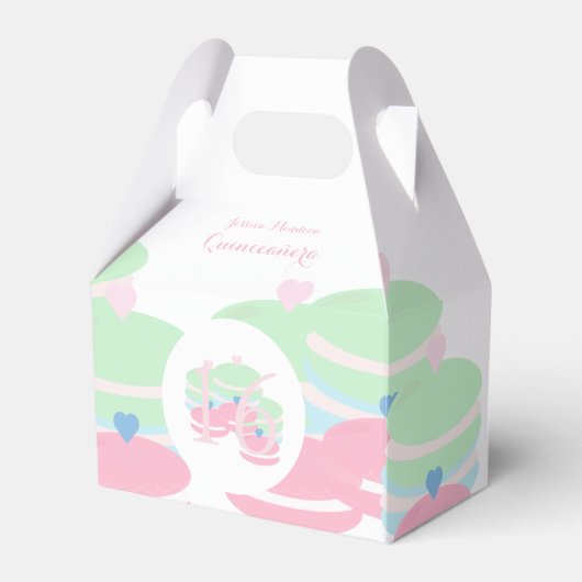 Macaroons Kwee Zoete 16 Pastel Bedankdoosjes (Voorkant Zijde)