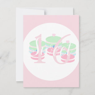 Macaroons Kweepeer Sweet 16 Pastelkleurig  RSVP Kaartje