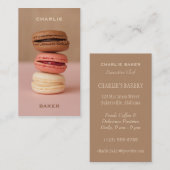 Macaroons / Macarons aangepaste Chef-visitekaartje Visitekaartje (Voorkant / Achterkant)