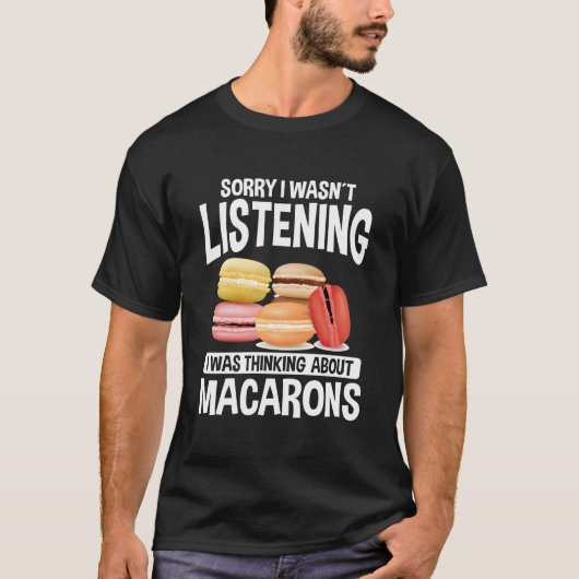 Macaroons Macarron Cake French Baked Cookie Macaro T-shirt (Voorkant)
