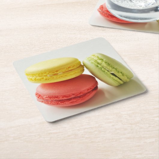 Macaroons/onderzetters van Macaroons Kartonnen Onderzetters (Schuin)