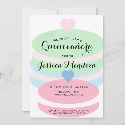 Macaroons Quince Sweet 16 Uitnodiging (Voorkant)