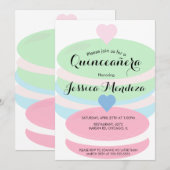 Macaroons Quince Sweet 16 Uitnodiging (Voorkant / Achterkant)