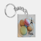 Macaroons van de Eiffeltoren van Parijs Sleutelhanger (Voorkant Links)