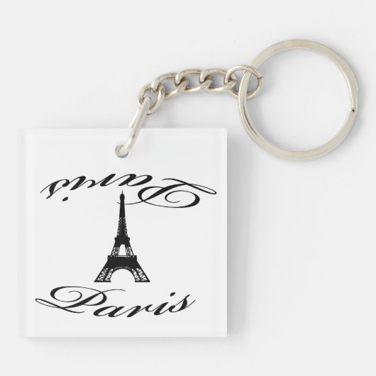 Macaroons van de Eiffeltoren van Parijs Sleutelhanger (Achterkant)