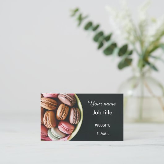 Macaroons. Visitekaartje (Staand voorkant)