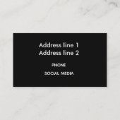 Macaroons. Visitekaartje (Achterkant)