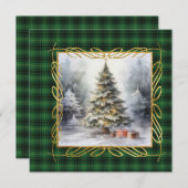 MacArthur Ancient Scottish Tartan Christmas  Feestdagenkaart (Voorkant / Achterkant)