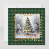 MacArthur Ancient Scottish Tartan Christmas  Feestdagenkaart (Voorkant)