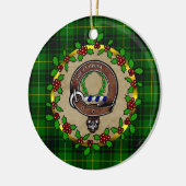 MacArthur Badge & Tartan Persoonlijke Kerstmis Keramisch Ornament (Links)