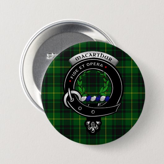 MacArthur Clan Badge Buttonnen Ronde Button 7,6 Cm (Voorkant /achterkant)