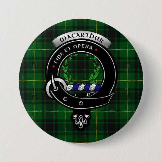 MacArthur Clan Badge Buttonnen Ronde Button 7,6 Cm (Voorkant)