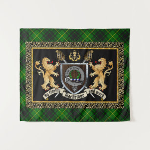 MacArthur Clan Badge & Motto w/Lions Wandkleed