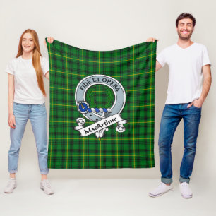 MacArthur Clan Badge Schotse ruit Plaid Fleece Deken