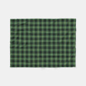 MacArthur Clan Zwart en Groen Tartan Fleece Deken (Voorkant (Horizontaal))