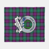 MacArthur Milton Clan Badge Schotse ruit Plaid Fleece Deken (Voorkant (Horizontaal))
