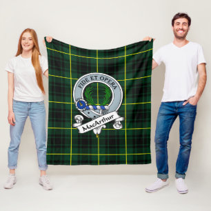 MacArthur Modern Clan Badge Schotse ruit Plaid Fleece Deken