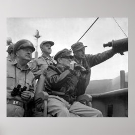 MacArthur Observing Inchon Poster