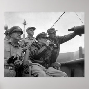 MacArthur Observing Inchon Poster