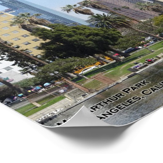 MacArthur Park, Los Angeles Poster (Hoek)