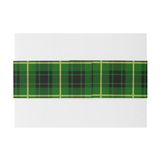 MacArthur Scottish Tartan Belly Band Uitnodigingen Wikkel (Achterkant Voorbeeld)