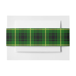 MacArthur Scottish Tartan Belly Band Uitnodigingen Wikkel