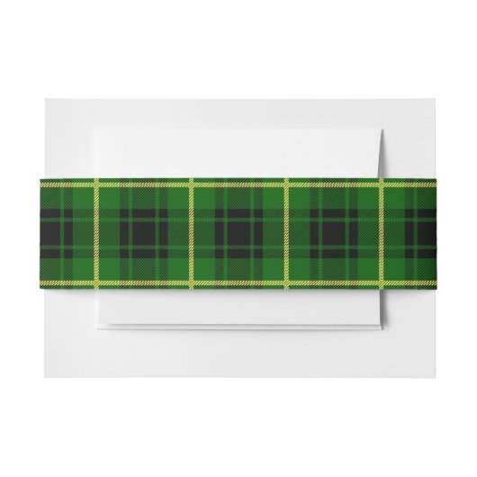 MacArthur Scottish Tartan Belly Band Uitnodigingen Wikkel (Voorkant Voorbeeld)