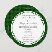 MacArthur Scottish Wedding Round Invitation Kaart (Voorkant / Achterkant)