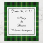 MacArthur Scottish Wedding Wine Label Wijn Etiket (Enkel label)