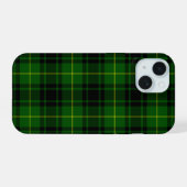 MacArthur-tartan groene ruit iPhone 15 Case (Achterkant horizontaal)