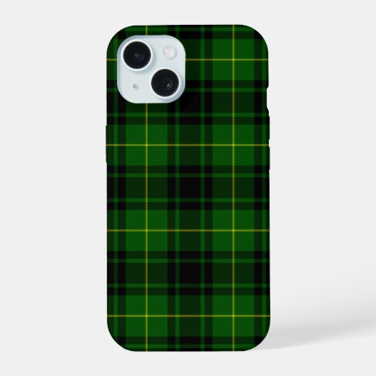 MacArthur-tartan groene ruit iPhone 15 Case (Achterkant)