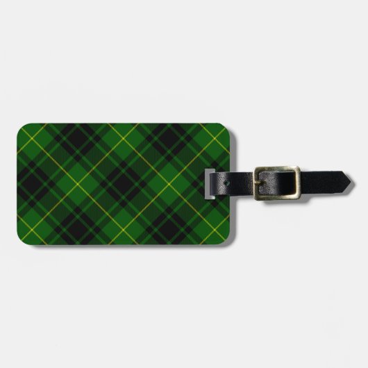 MacArthur tartan groene vleid Bagagelabel (Voorkant horizontaal)