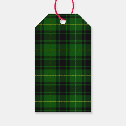 MacArthur tartan groene vleid Cadeaulabel (Achterkant)