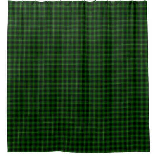MacArthur tartan groene vleid Douchegordijn (Voorkant)