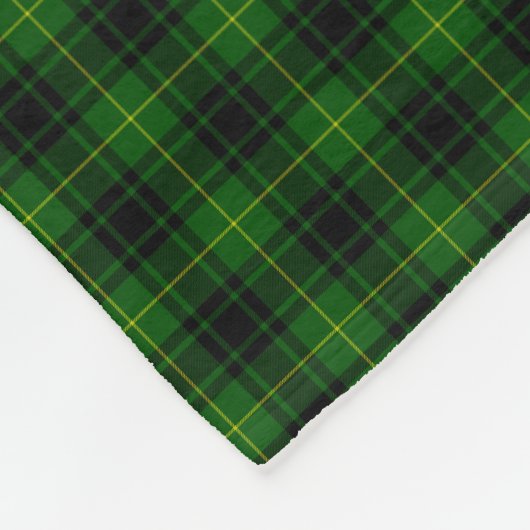 MacArthur tartan groene vleid Fleece Deken (Hoek)