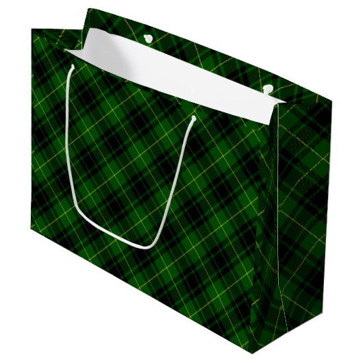 MacArthur tartan groene vleid Groot Cadeauzakje (Voorkant Gekanteld)