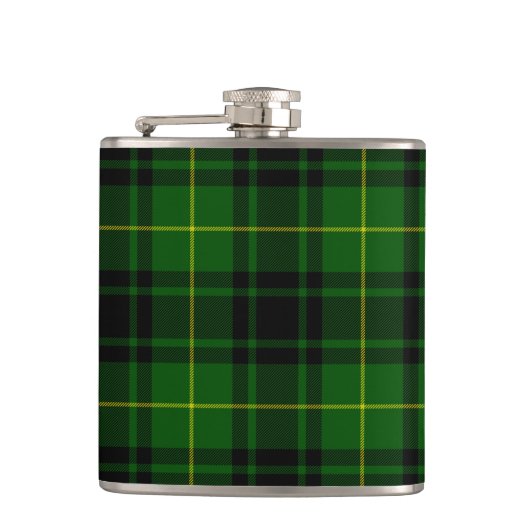 MacArthur tartan groene vleid Heupfles (Voorkant)