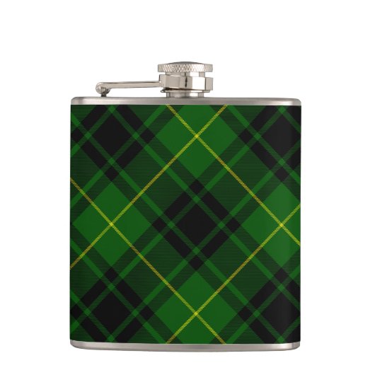 MacArthur tartan groene vleid Heupfles (Voorkant)
