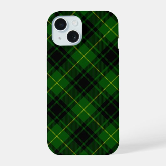 MacArthur tartan groene vleid iPhone 15 Case (Achterkant)