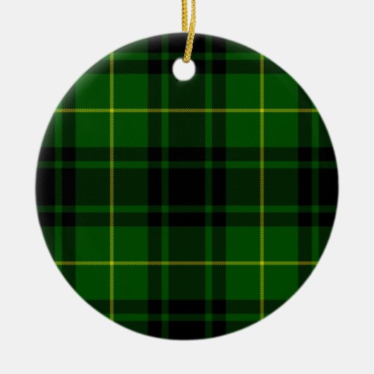 MacArthur tartan groene vleid Keramisch Ornament (Voorkant)
