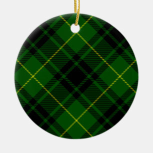 MacArthur tartan groene vleid Keramisch Ornament