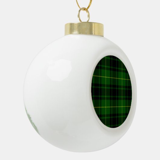 MacArthur tartan groene vleid Keramische Bal Ornament (Links)