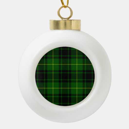 MacArthur tartan groene vleid Keramische Bal Ornament (Voorkant)
