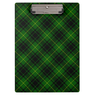 MacArthur tartan groene vleid Klembord