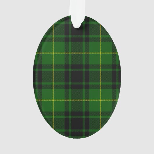 MacArthur tartan groene vleid Ornament (achterkant)