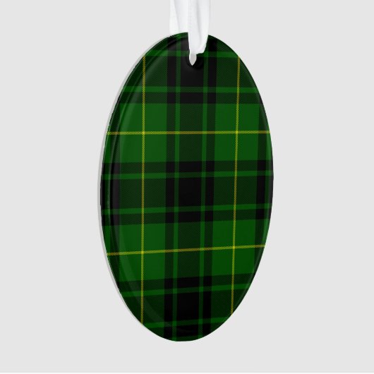 MacArthur tartan groene vleid Ornament (voorkant)