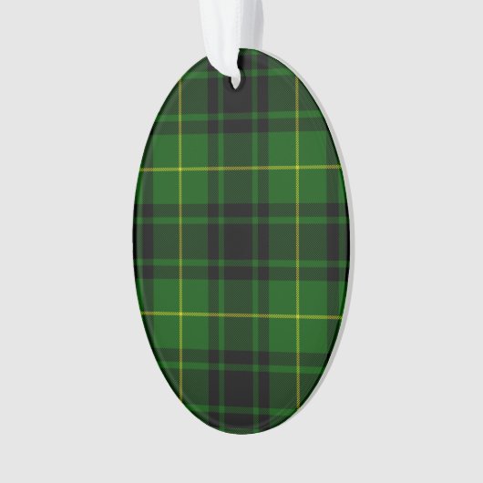 MacArthur tartan groene vleid Ornament (voorkant)